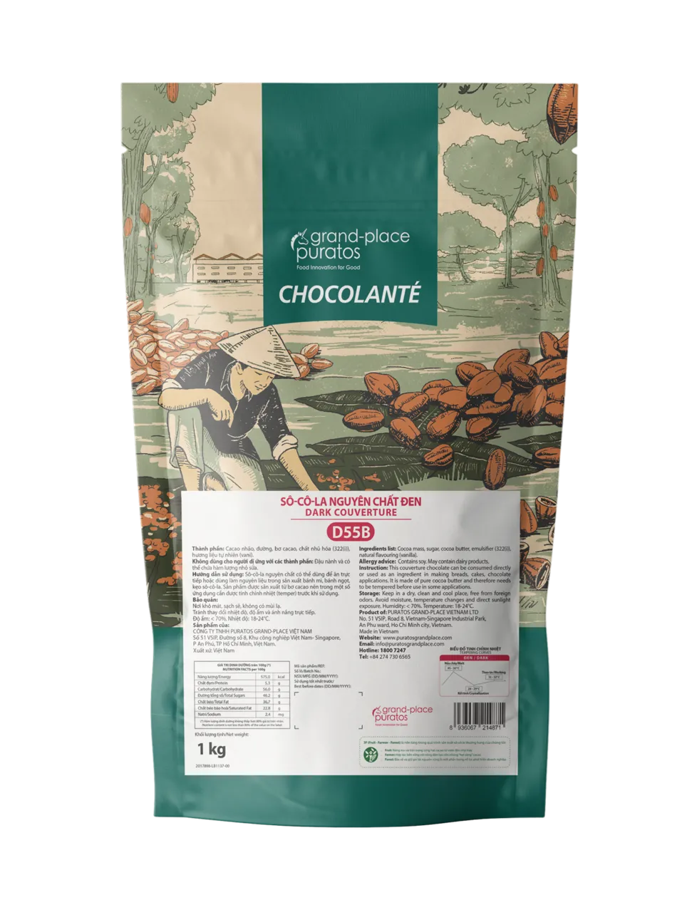 Ghana Dark Chocolate 55% - Puratos Vietnam