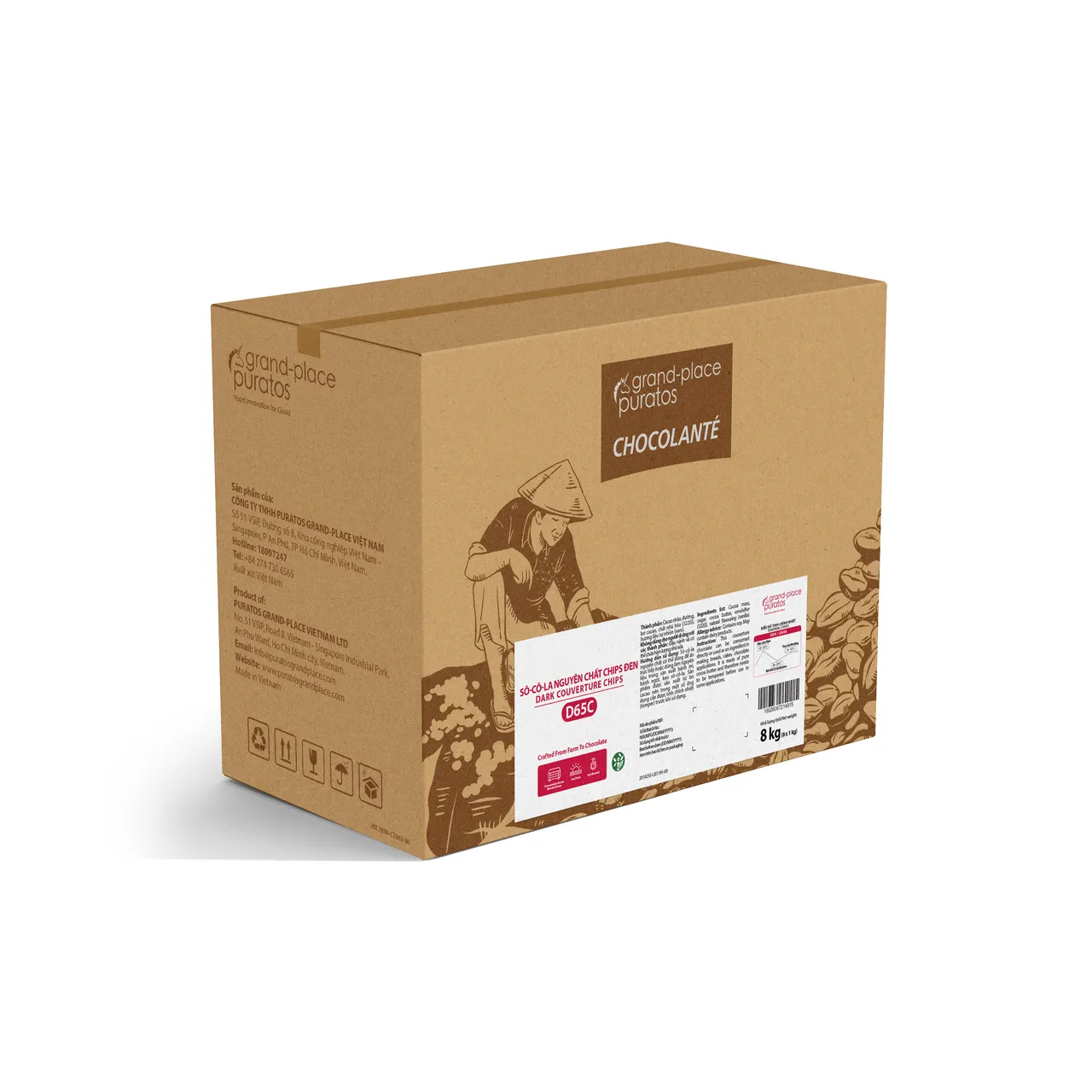Sô-cô-la Chocolante Chips Ðen 65% GPD-38C 1kg - 4116158 - Puratos