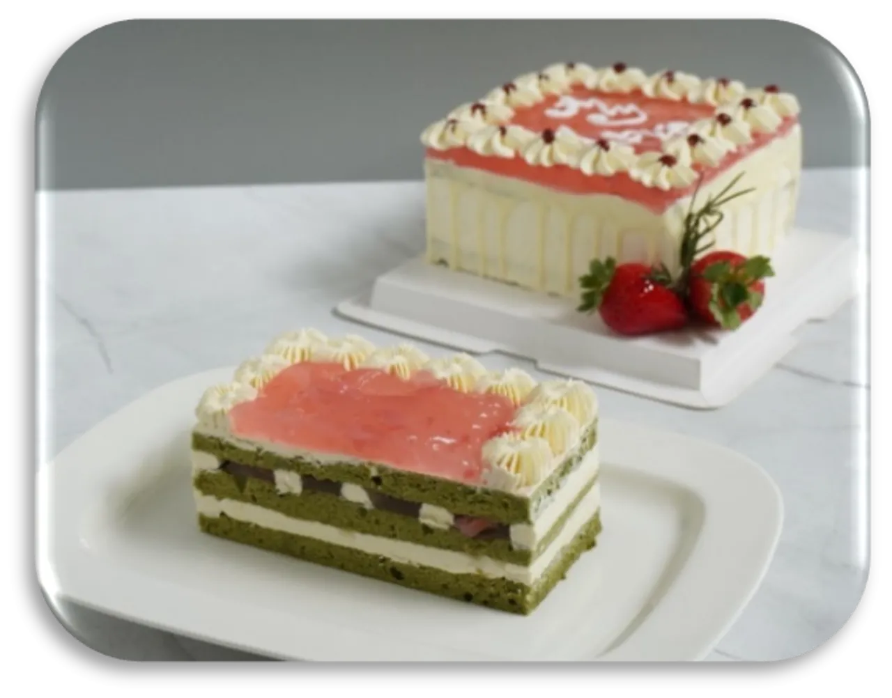 Rose Lychee Jelly White Chocolate Cake - Puratos Vietnam
