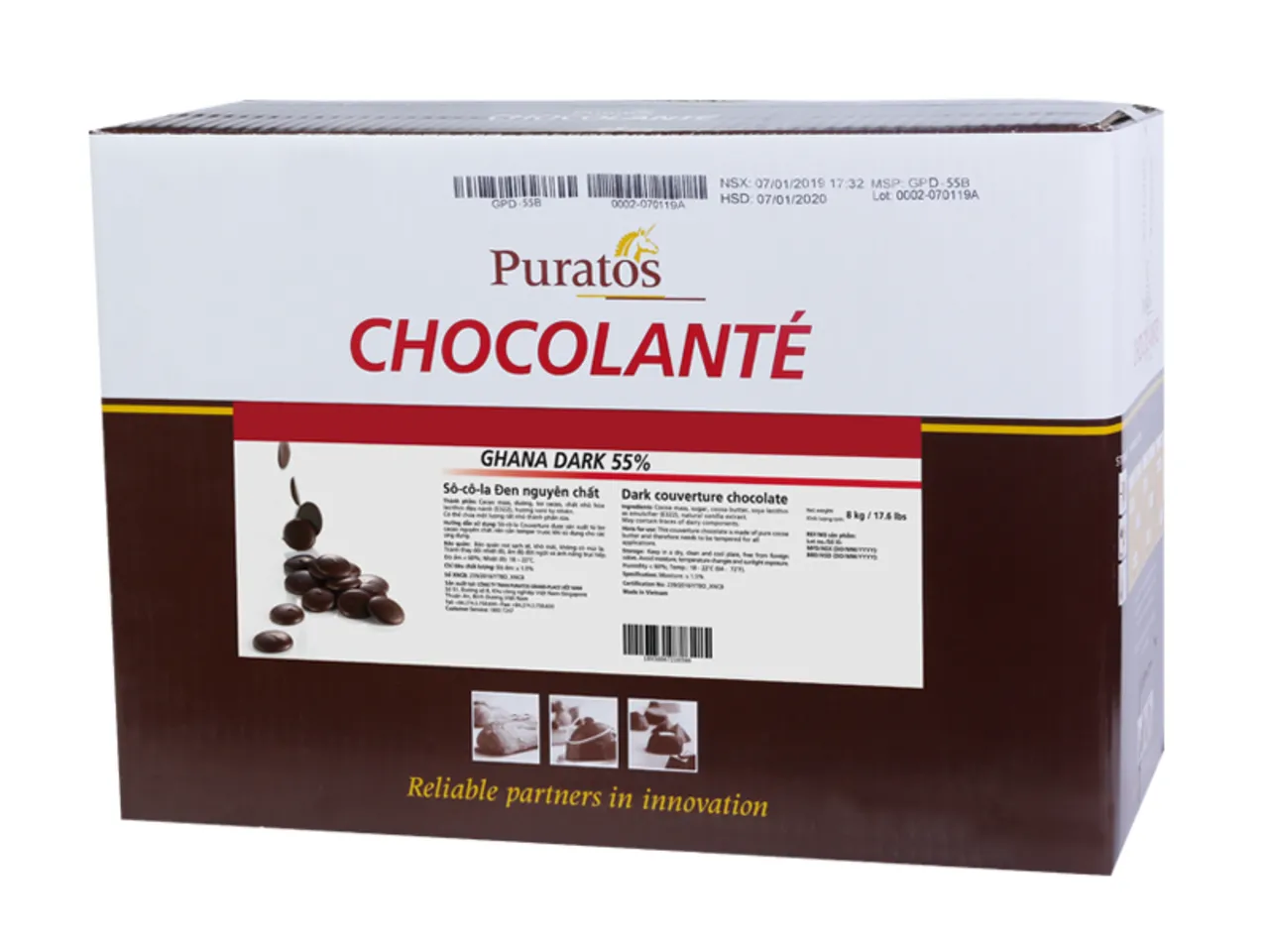 Ghana Dark Chocolate 55% - Puratos Vietnam